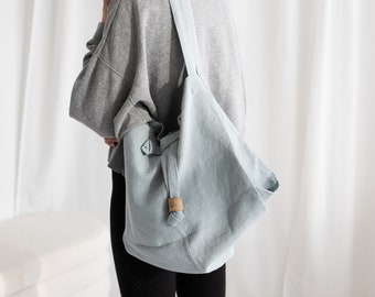 Linen Yoga Bag – Handmade Multifunctional Beach Tote
