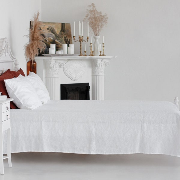 Linen Coverlet Etsy