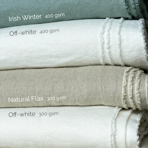 LINOTWILLA Linen Fabrics Samples for Curtains, Tablecloths, Bedding. Swatches 5x5 in/ 13x13 cm. Heavy Weight Italian Linen, 118"/ 300cm wide