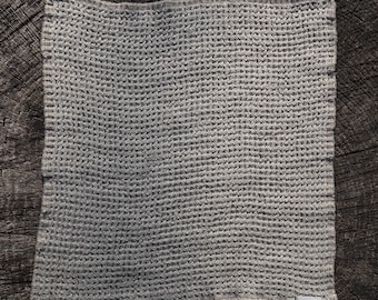 Linen Waffle Washcloth 10x10&quot;, 7x10&quot;. Absorbent Cloth. Guest Towel. Reusable Kitchen, Bathroom Wipes. Natural, White. Handmade in Lithuania