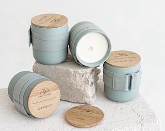 GREENISH Scented CANDLE: Ease, Revival, Surprise, Garden. Natural Plant Wax Candle 280g /10oz. Luxury Gift Box.