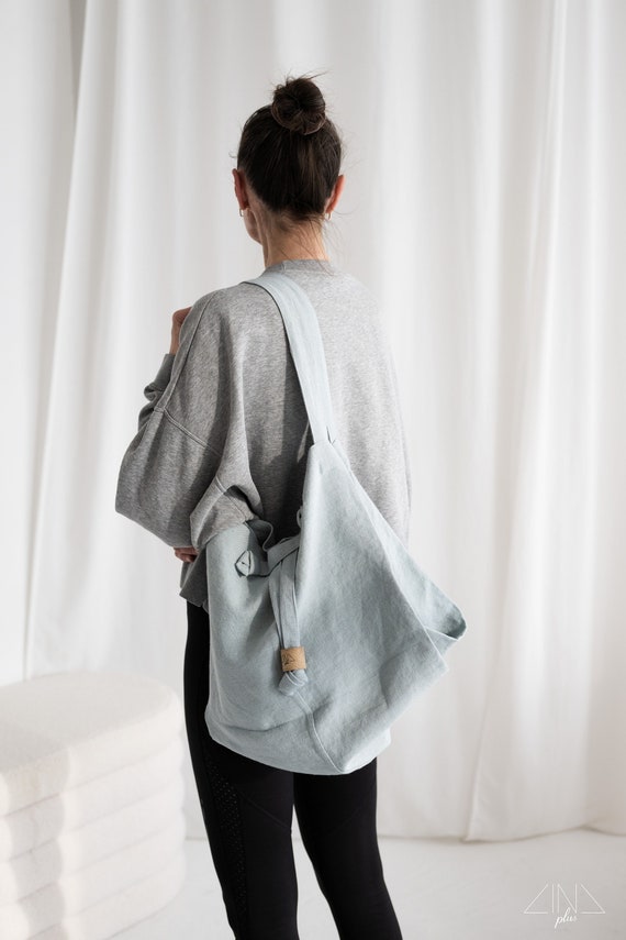 Linen Yoga Bag – Handmade Multifunctional Beach Tote