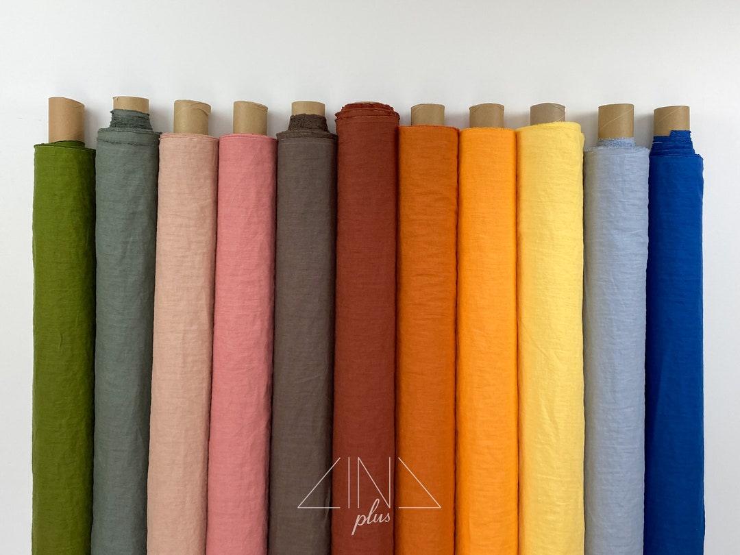 Soft Linen Fabric by Yard or Meter, 56 Inches Wide, Medium Weight Linen
