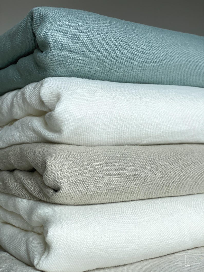 LINOTWILLA Linen Fabric by Yard, Meter. Double Width 118 inch. Pre-washed Heavy Italian Linen 300 gsm, 400 gsm. Fabric for Curtains, Bedding image 2