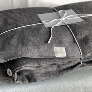 Super-heavy Linen Duvet Cover. Queen, King Sizes. ~400 gsm Italian Pre-washed Linen. Oeko-tex, &quot;Masters of Linen&quot;. Handmade in Lithuania