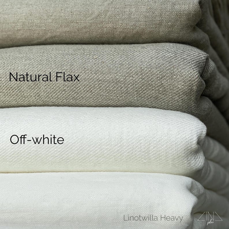 LINOTWILLA Linen Fabric by Yard, Meter. Double Width 118 inch. Pre-washed Heavy Italian Linen 300 gsm, 400 gsm. Fabric for Curtains, Bedding image 4