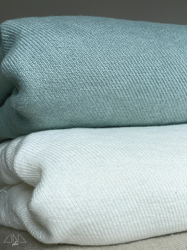 LINOTWILLA Linen Fabric by Yard, Meter. Double Width 118 inch. Pre-washed Heavy Italian Linen 300 gsm, 400 gsm. Fabric for Curtains, Bedding image 3