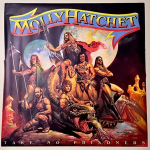 MOLLY HATCHET * Promo Poster * Take No Prisoners * Boris Vallejo, Artist * Vintage * Original * 1981 * 36x36 * Collectible