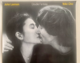 John Lennon and Yoko Ono Vintage Poster Double Fantasy Music