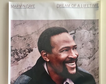 Marvin GAYE * Promo Poster * Dream of a Lifetime * Vintage * Original * 23x23 * 1985 * Collectible
