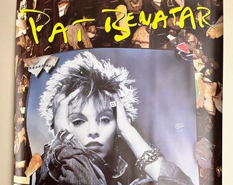 Pat BENATAR * Promo Poster * Seven the Hard Way * Vintage * Original * 1985 * Collectible * 24"x36"