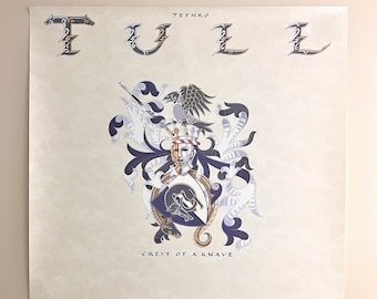 JETHRO TULL * Promo Poster * Crest of a Knave * Vintage * Original * 1987 * 24"x24" * Collectible