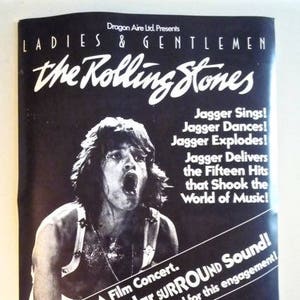 ROLLING STONES * Vintage Showbill * dames & heren, The Rolling Stones * oorspronkelijke * zware kaartmateriaal * 14 x 22 * 1974 * Collectible