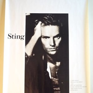 STING * Promo Poster * Nothing Like the Sun * 24x36 * 1987 * Police * Vintage * Original