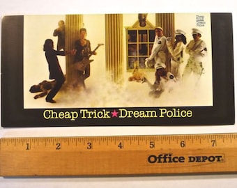 CHEAP TRICK * Promo Postcard * Dream Police * Vintage * Original * 1979 * 7-3/4"x3-3/4" * Exc Cond.