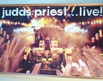 JUDAS PRIEST * Promo Poster * live! * Original * Vintage * Excellent Condition * 36x24 * 1987