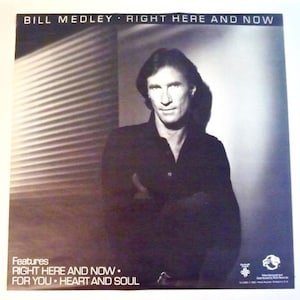 RIGHTEOUS BROTHERS * Bill Medley * Promo Poster * Right Here And Now * Vintage * Original * 1982 * 22x22 * Collectible