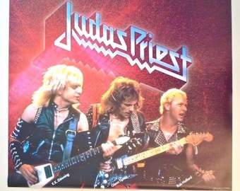 JUDAS PRIEST * Promo Poster * Defenders of the Faith * Original * Vintage * Oversized 36&quot;x36&quot; * 1984