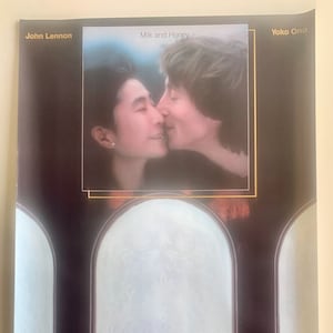 John LENNON and Yoko ONO * Promo Poster * Milk and Honey * Vintage * Original * 1984 * 22x33