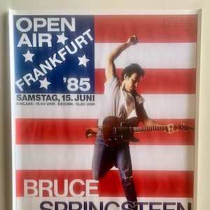 Bruce SPRINGSTEEN & E-Street Band * Poster concerto * Born In the USA * Open Air Frankfurt Waldstadion * Vintage * Original * 1985 * 23x32
