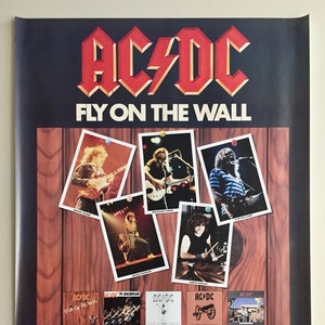 AC/DC * Promo Poster * Fly On the Wall * Vintage * Original * 24x31.5 * 1985 * Collectible