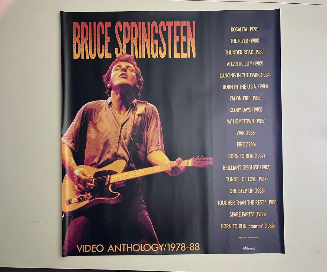 Bruce SPRINGSTEEN * Promo Poster * Video Anthology 1978-88 * 1989