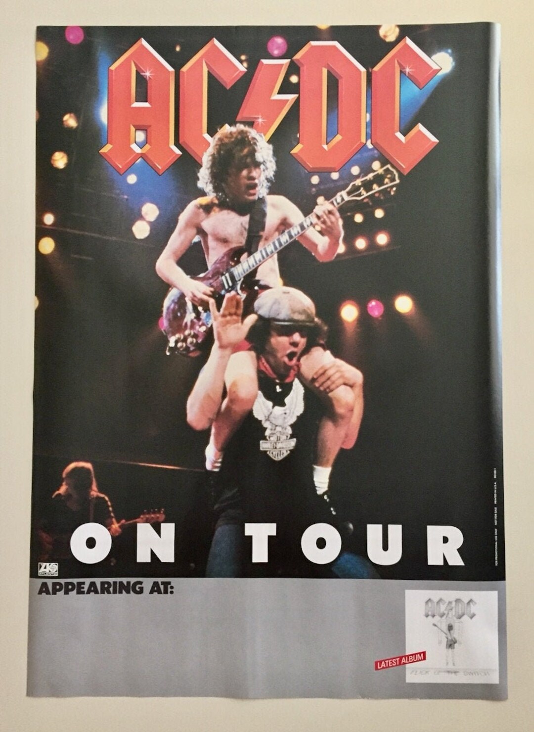 AC/DC * Promo Poster * on Tour - Flick of the Switch * Vintage ...
