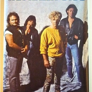 VAN HALEN * Promo Poster * 5150 * Eddie, Alex, Sammy, and Michael * 1986 * Vintage Original * 23x35 * Collectible