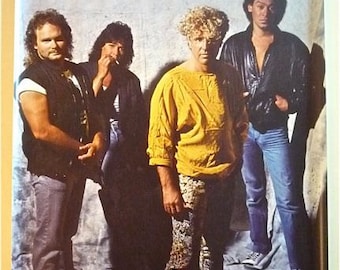 VAN HALEN * Promo Poster * 5150 * Eddie, Alex, Sammy, and Michael * 1986 * Vintage Original * 23x35 * Collectible
