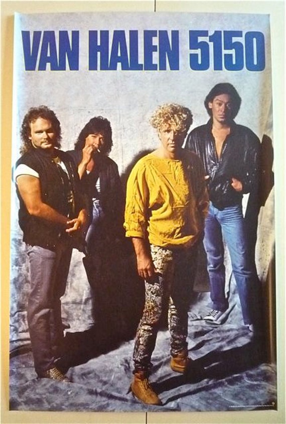 VAN HALEN * Promo Poster * 5150 * Eddie, Alex, Sammy, and Michael