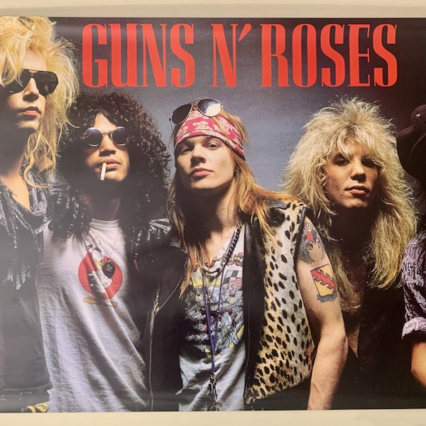 GUNS N' ROSES * Promo Poster * Appetite For Destruction * Vintage * Original * 1988 * 36"x24" * Collectible