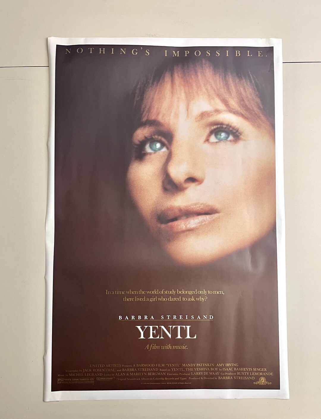 YENTL * 1-sheet Promo Poster * Vintage * Original * 1983 * 27x41 ...
