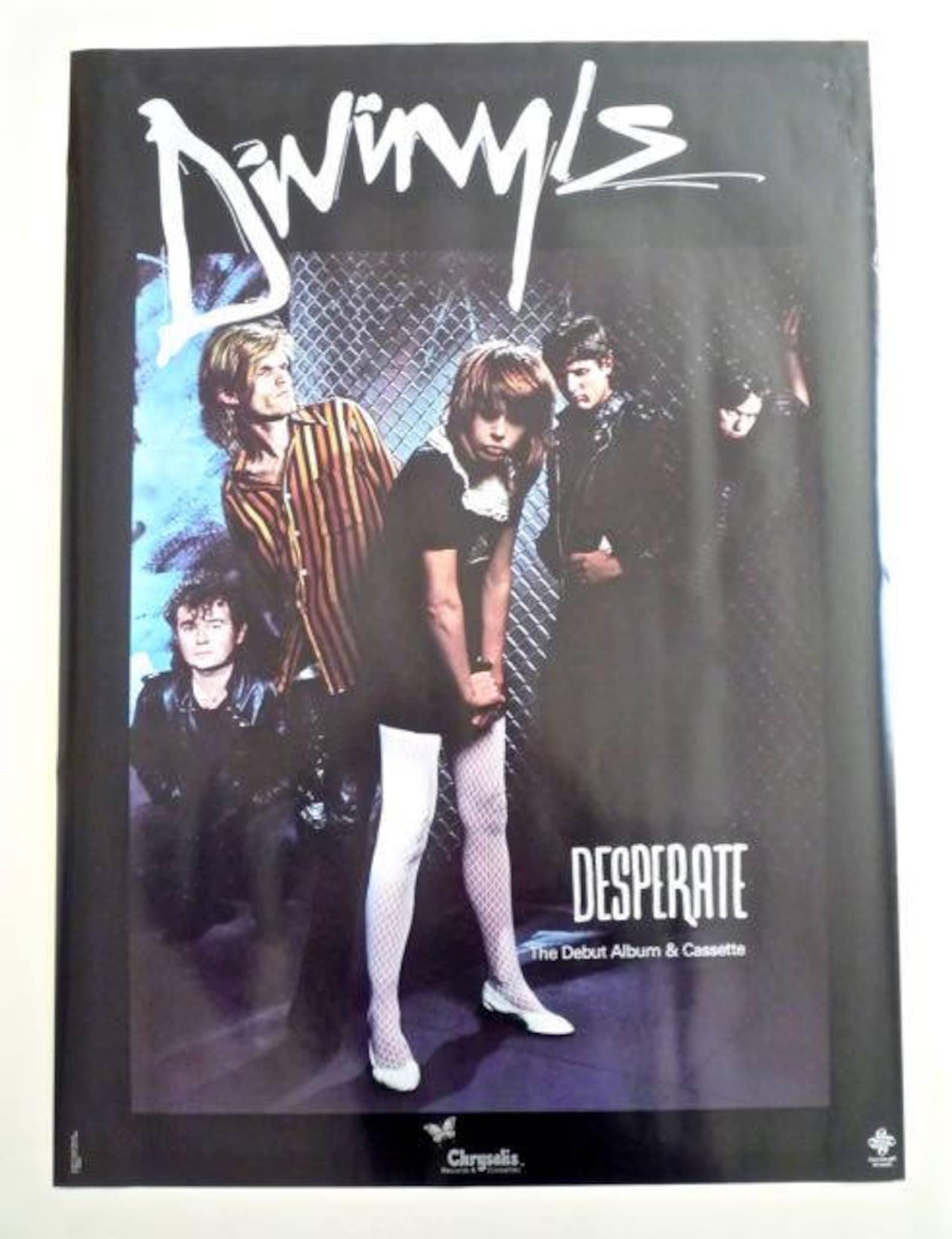 DIVINYLS Promo Poster Desperate the Debut Album & Cassette Vintage
