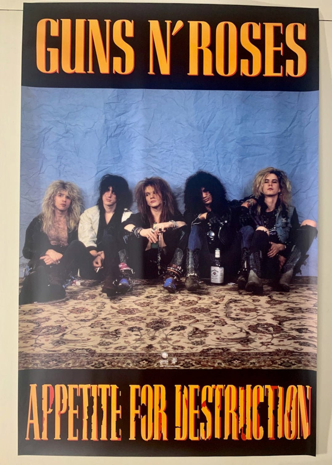 GUNS N' ROSES * Promo Poster * Appetite for Destruction * Vintage