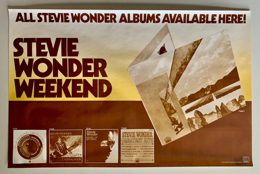 Stevie WONDER * Promo Poster * Innervisions * Motown Issue