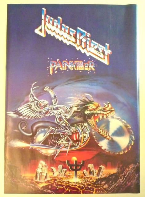 Judas Priest サイン入りポスター JUDAS PRIEST * Promo Poster * Painkiller * Original