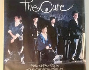 The CURE * Promo Poster * Kiss Me Kiss Me Kiss Me * Robert Smith * Vintage * Original * 24x24 * 1988