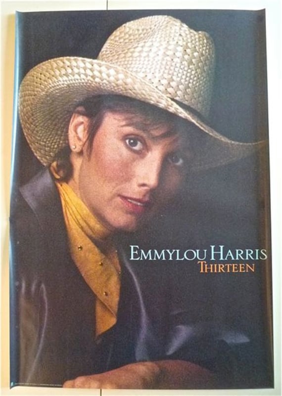 Emmylou HARRIS Promo Poster Thirteen 1986 Vintage | Etsy