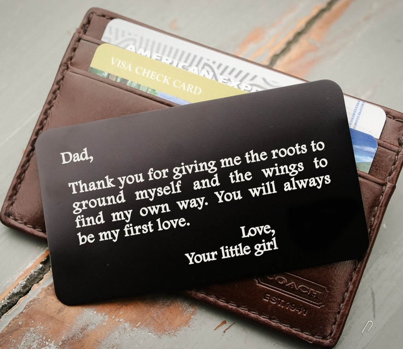 Engraved Wallet Card Personalized Wallet Card Custom Wallet Etsy