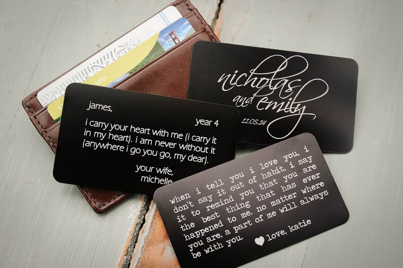 Metal Wallet Insert Custom Wallet Card Engraved Wallet Card Etsy