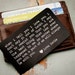 Metal Wallet Insert, Custom Wallet Card, Engraved Wallet Card, Valentines, Anniversary, Wedding Day Gift, Groom's Gift for Him, Father's Day