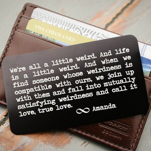 Tarjeta de billetera personalizada, tarjeta de billetera grabada, inserción de billetera personalizada: despliegue militar, regalo de novio para él, día del padre, media de relleno