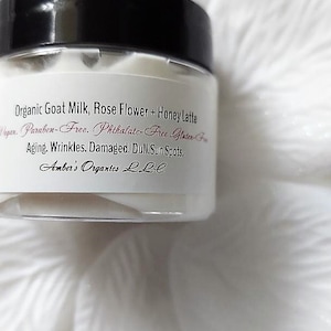 Organic Goat Milk, Rose Flower + Honey Latte Alpha-hydroxy acids Complexion Cream Face + Fabulous! - Youthful Skin. Unscented