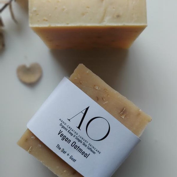 Organic Free Roaming Goat & Oat Special + Avena Sativa Handcreated Luxury Soap Big Bar for Very Delicate Skin