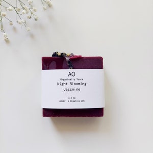 Organic Night Blooming Jazz Mine Luxurious Lather Soap Creamy Fresh, Floral Gorgeous Hand-Mastered Big 5 oz Bar Soap