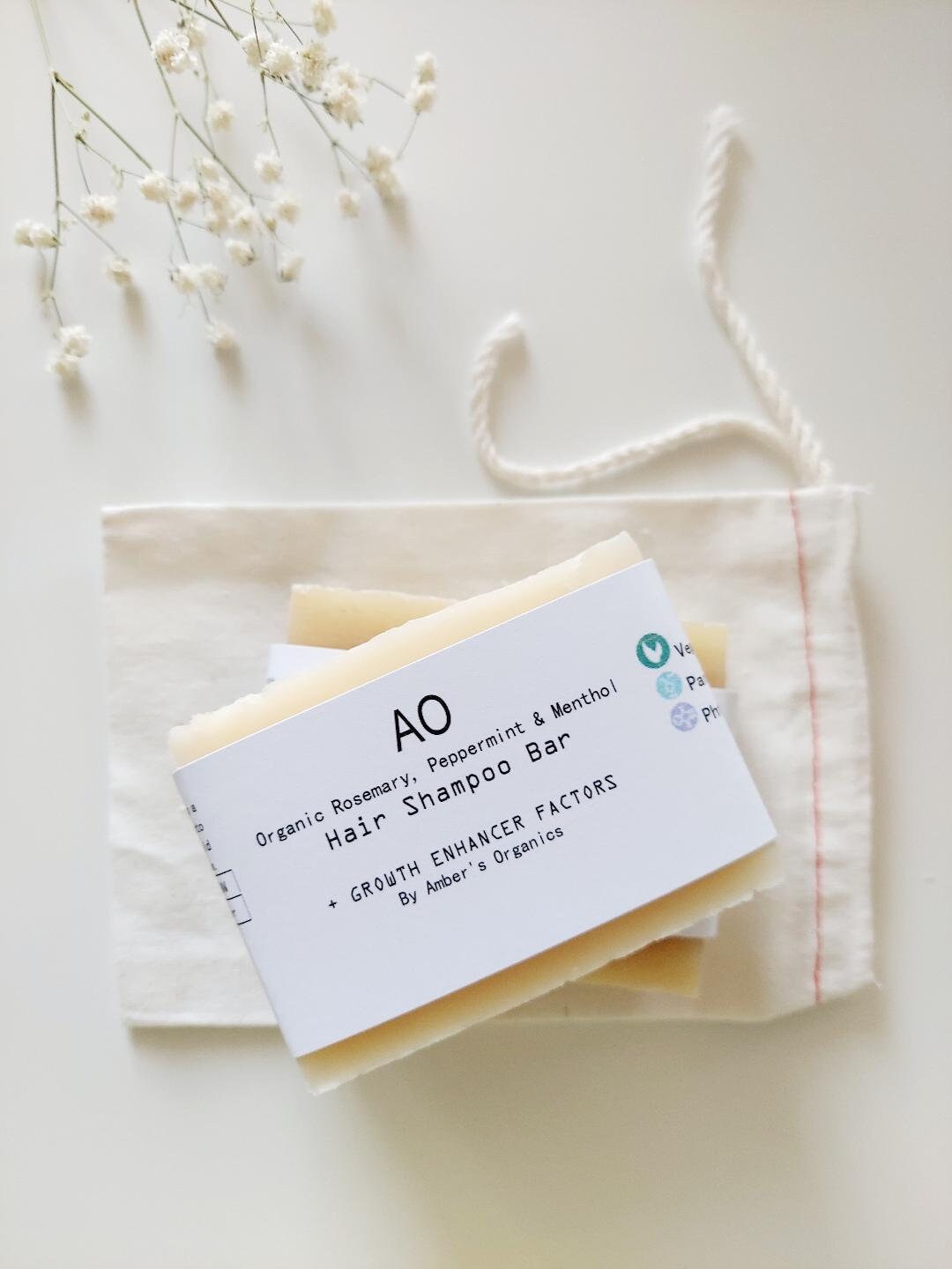 Organic Hair, Beard Body Wash Shampoo Bar. Peppermint, Menthol