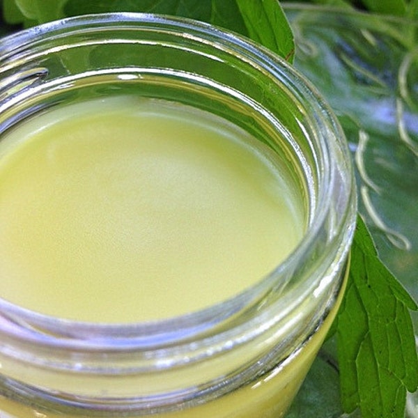 Organic Fresh Lemon Balm Leaf + EO Essential Exclusives Herbal Skin Treatment Ointment