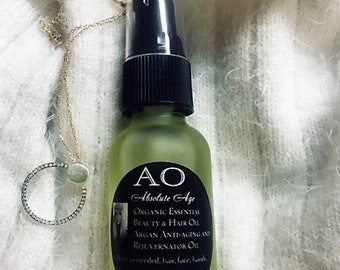 Organic Absolute Age Essential Beauty & Hair Oil  + Argan Anti-aging and Rejuvernator Oil