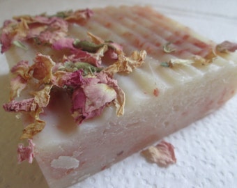 Organic Pink Sandalwood Rose Petal Shea Butter + French Pink Clay. Gentle Skin Solution - The AO Soap Bar