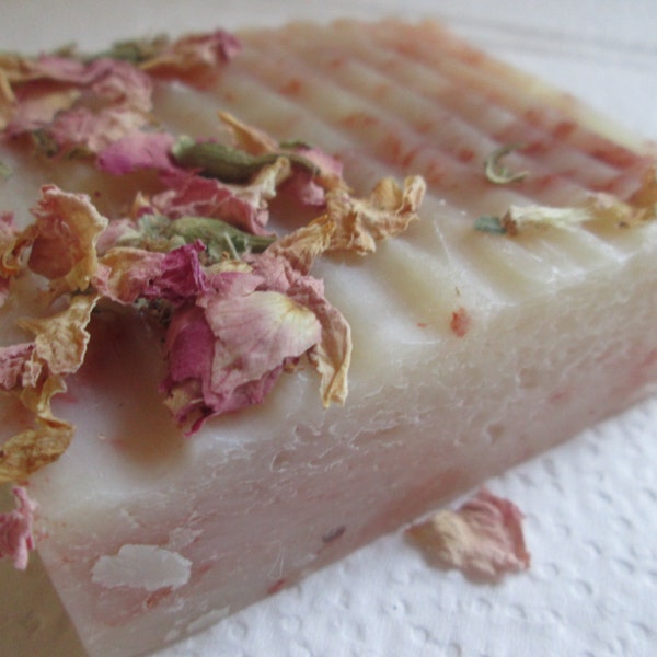 Organic Pink Sandalwood Rose Petal Shea Butter + French Pink Clay. Gentle Skin Solution - The AO Soap Bar